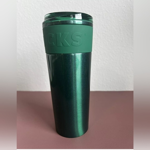 Starbucks Other - Starbucks 2024 Logo Band Anniversary Green Glitter SS Cold Brew Tumbler
